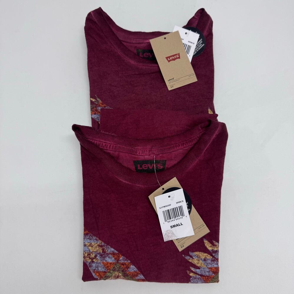 NWT Levi's T Shirt Levis Strauss Levi Vintage Styled Eagle Rouge sz S (LOT OF 2)